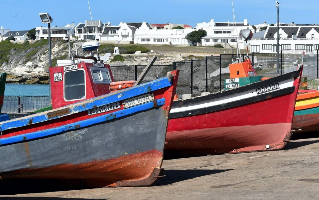 fishing boats, dry dock, south africa, nature, arniston, sea, harbour